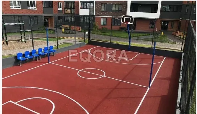 Бесшовное покрытие из резиновой крошки для баскетбольной площадки в Лыткарино